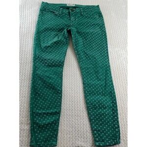 Current/Elliott Skinny Polka Dot Stiletto Crops Jeans Pants ANTHROPOLOGIE size28
